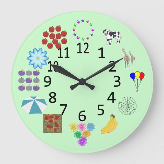 Compter le nombre d'éléments Horloges avec nombres (Recto)