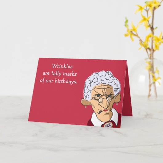 Compter les rinkles Carte d'anniversaire (Fleur jaune)