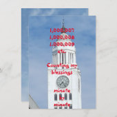 Compter mes Bénédictions Carte de voeux plate (Devant / Derrière)