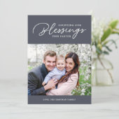 Compter nos bénédictions | Carte photo de Pâques | (Debout devant)