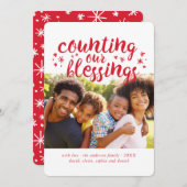 Compter nos Bénédictions Carte photo de vacances (Devant / Derrière)