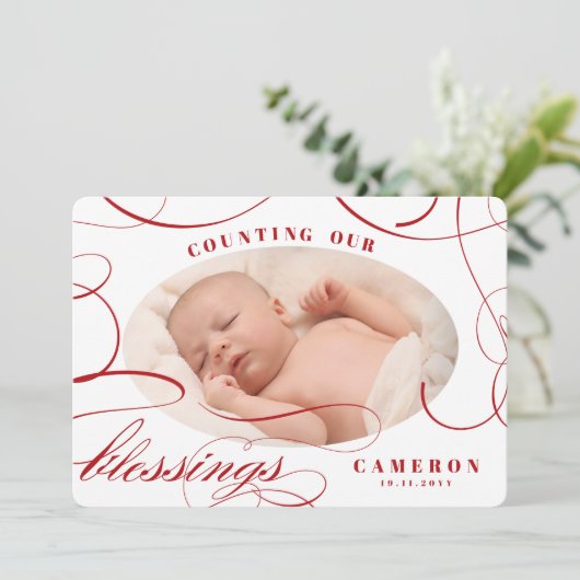 Compter Nos Bénédictions Faire-part de naissance d (Debout devant)