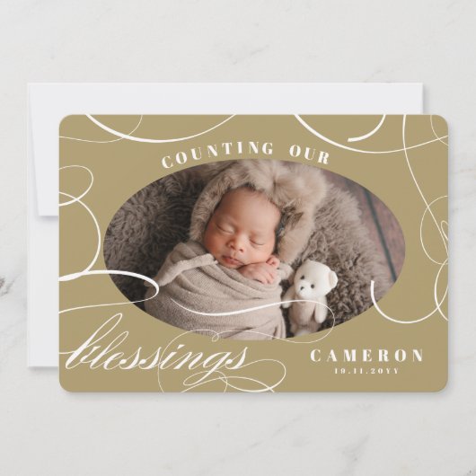 Compter Nos Bénédictions Faire-part de naissance d (Devant)