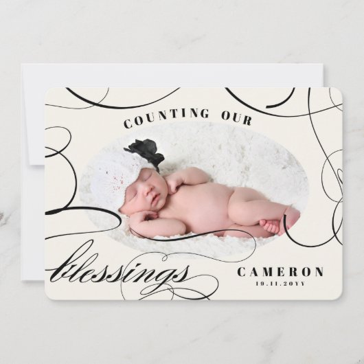 Compter Nos Bénédictions Faire-part de naissance d (Devant)