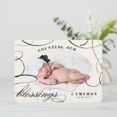 Compter Nos Bénédictions Faire-part de naissance d (Debout devant)