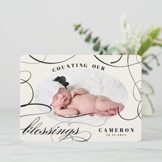 Compter Nos Bénédictions Faire-part de naissance d (Debout devant)