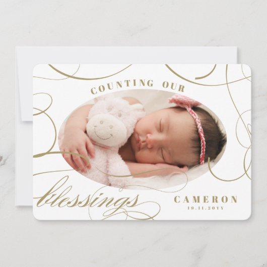 Compter Nos Bénédictions Faire-part de naissance d (Devant)
