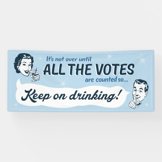 Compter tous les votes | Bannière | Funny rétro (Horizontal)