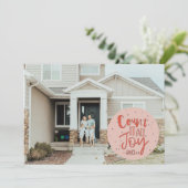 Compter tout la joie Noël carte photo (Debout devant)