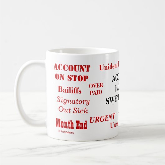 Comptes Payables Lire Des Mots ! Joke Mug (Gauche)