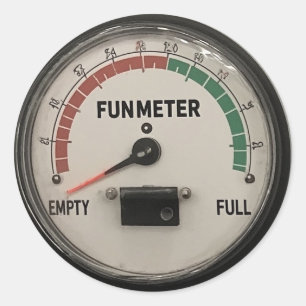 Compteur de Fun de Base, Autocollant Rond Classiqu