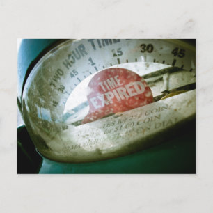 Compteur de stationnement rétro 01 Carte postale