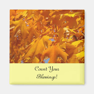 Comptez vos bénédictions ! magnets pour Feuilles f