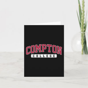 Compton College Arch Retro Vintage Ontwerp Voor Ma Kaart
