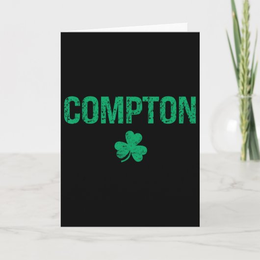 Compton Irish Shamrock St Patrick's Day  Kaart (Voorkant)
