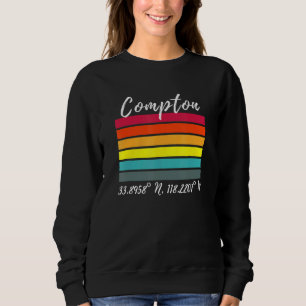 Compton Latitude- en Longitude Ca Los Angeles-vent Trui