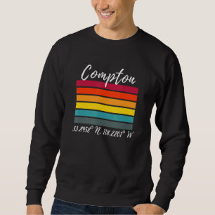 Compton Latitude- en Longitude Ca Los Angeles-vent Trui