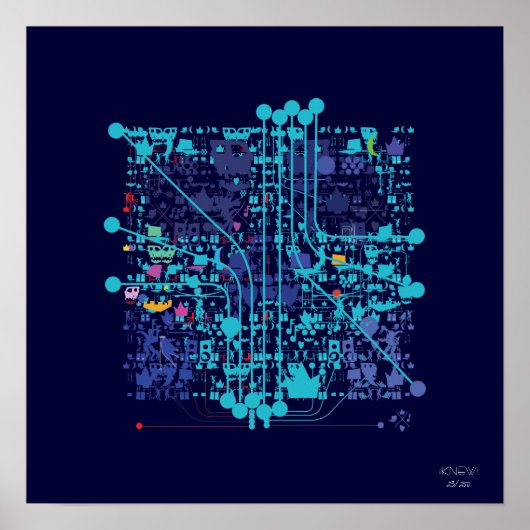 "Compuerchip/schedelPoster" Poster (Voorkant)