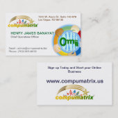 Compumatrix Calling Card Contactkaartje (Voorkant / Achterkant)