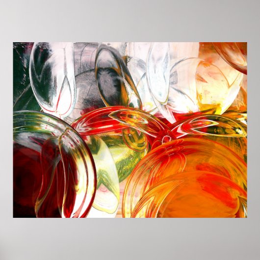 Computer Abstracte Posters - Digitale Kunstprint (Voorkant)