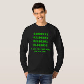 Computer Binaire Code Programmeur Software Enginee T-shirt (Voorkant volledig)