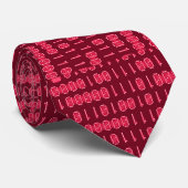 "Computer/binaire code - rood" Stropdas (Opgerold)