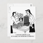 Computer Cartoon 1870 Briefkaart (Voorkant / Achterkant)