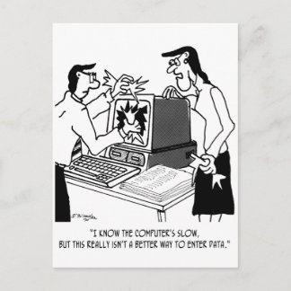 Computer Cartoon 1870 Briefkaart