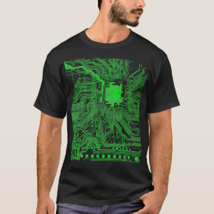 Computer Chip Moederbord CPU Hart Programmeur Ner T-shirt