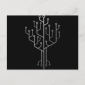 Computer Chip Tree Programmer Coder Engineer Tech Briefkaart (Voorkant)