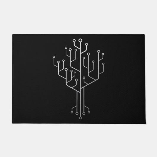 Computer Chip Tree Programmer Coder Engineer Tech Deurmat (Voorkant)