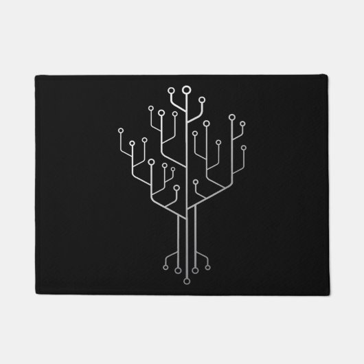 Computer Chip Tree Programmer Coder Engineer Tech Deurmat (Voorkant)