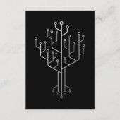 Computer Chip Tree Programmer Coder Engineer Tech Informatiekaartje (Voorkant)