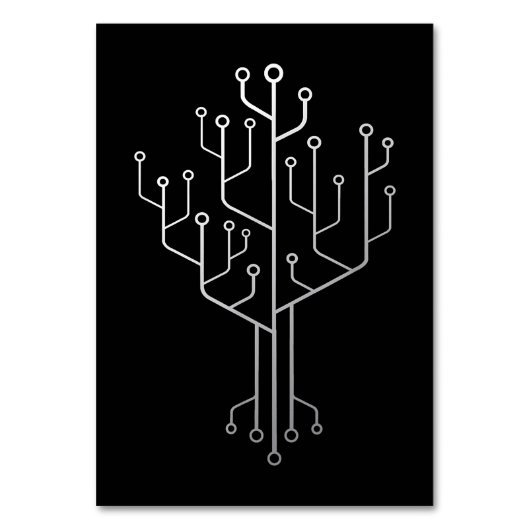 Computer Chip Tree Programmer Coder Engineer Tech Kaart (Voorkant)
