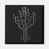 Computer Chip Tree Programmer Coder Engineer Tech Magneet (Voorkant)