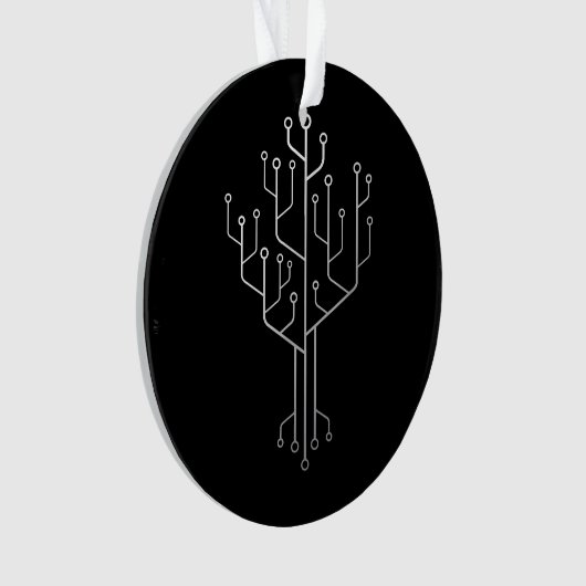 Computer Chip Tree Programmer Coder Engineer Tech Ornament (voorkant)