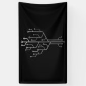 Computer Chip Tree Programmer Coder Engineer Tech Spandoek (Verticaal)