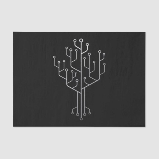 Computer Chip Tree Programmer Coder Engineer Tech Tissuepapier (Voorkant)