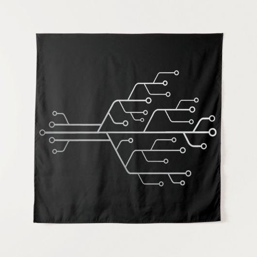Computer Chip Tree Programmer Coder Engineer Tech Wandkleed (Voorkant (horizontaal))