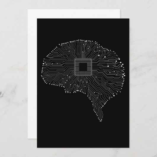 Computer Circuit Board Brain Electrice Engineer Kaart (Voorkant / Achterkant)