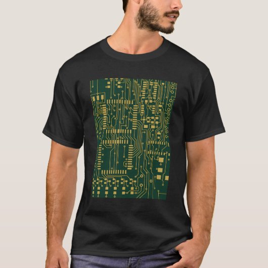 Computer Circuit Board Electronics Tech T-shirt (Voorkant)