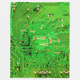 Computer Circuit Board Fleece Deken