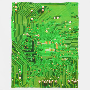Computer Circuit Board Fleece Deken