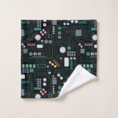 Computer Circuit Board Home Decor Bad Handdoek (Wasdoekje)