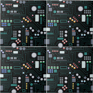 Computer Circuit Board Pattern Kantoor Decor Tegeltje