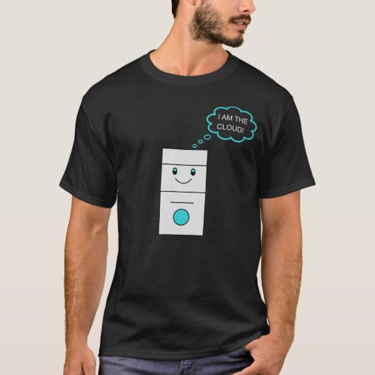 Computer Cloud Grappige Technologie T-shirt (Voorkant)