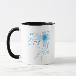 Computer CPU-chip PCB-circuit ontwerp tech cadeau Mok
