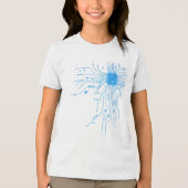 Computer CPU-chip PCB-circuit ontwerp Tech Cadeau Tri-Blend Shirt (Voorkant)