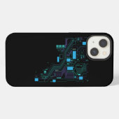 Computer Cpu Computer Wetenschapper Hacker iPhone Hoesje (Achterkant horizontaal)