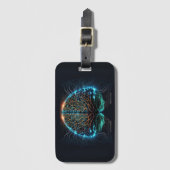 Computer Cyber Brain Bagagelabel (Voorkant (verticaal))